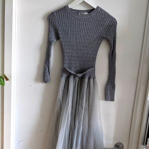 Maxi Tulle Dress with Sweater Top